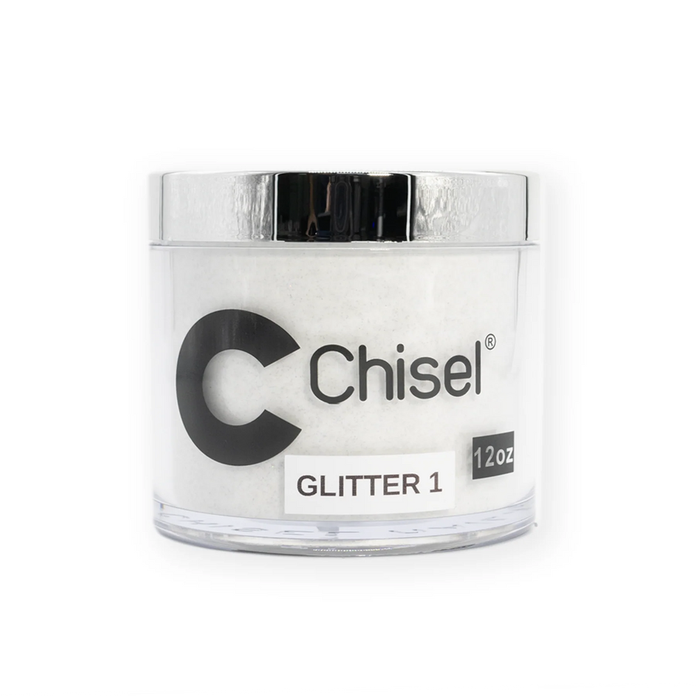 Chisel 2in1 Acrylic/Dipping Powder Refill 12oz, GLITTER 01 (Pk: 60 pcs/case)