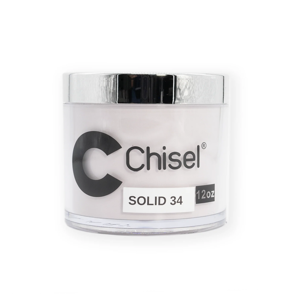 Chisel 2in1 Acrylic/Dipping Powder Refill 12oz, SOLID 34 (Pk: 60 pcs/case)