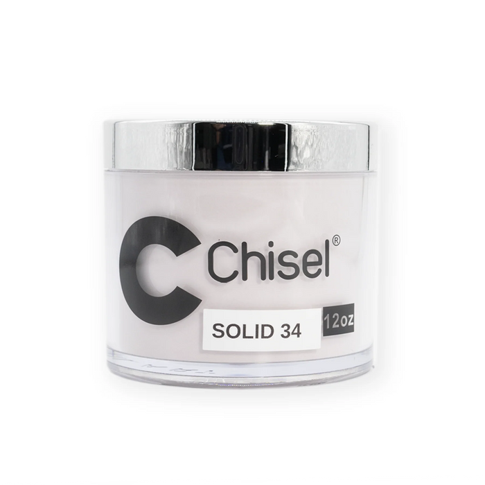 Chisel 2in1 Acrylic/Dipping Powder Refill 12oz, SOLID 34 (Pk: 60 pcs/case)