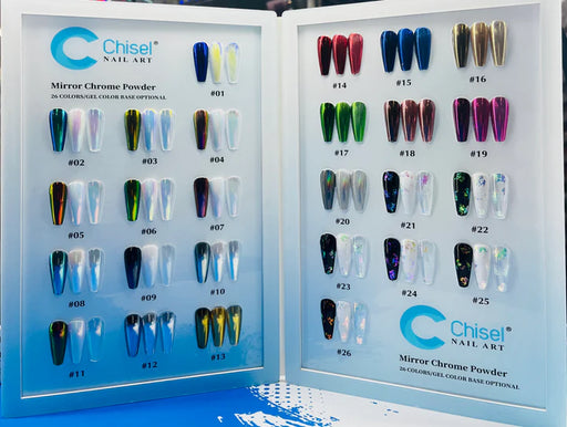 Chisel Mirror chrome Powder kit 26 Colors
