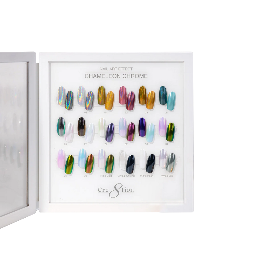 Cre8tion Acrylic Booklet - Nail Art Chameleon Chrome (18 colors)