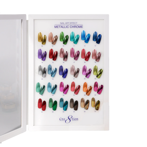 Cre8tion Acrylic Booklet - Nail Art Metallic Chrome (30 colors)
