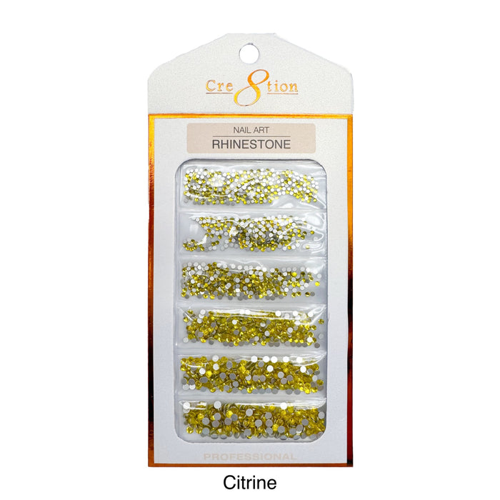 Cre8tion Rhinestone Nail Art - Citrine (Pk: 80 pcs/pack) - SKU 1101-1032