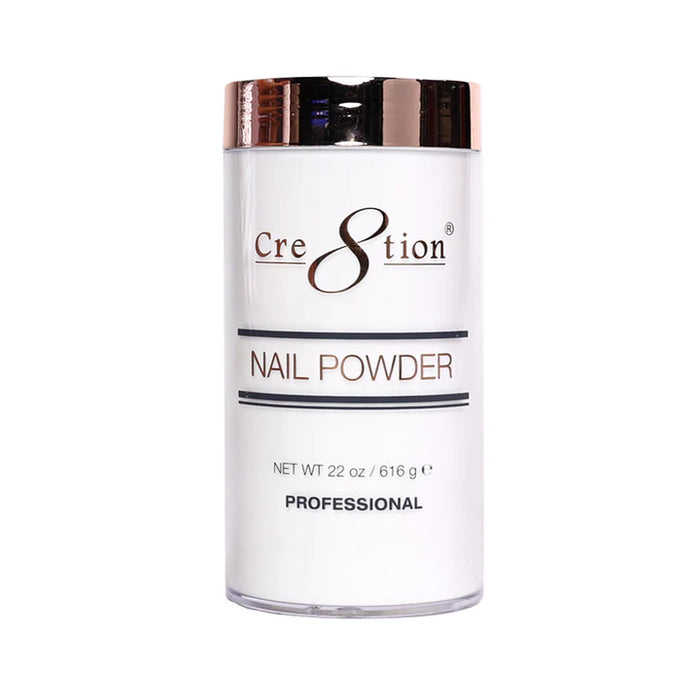 Cre8tion Acrylic Powder 22oz - Crystal Clear (Pk: 6 pcs/box, 36 pcs/case)