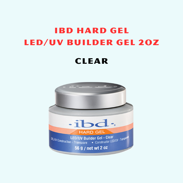 IBD Hard Gel LED/UV, Builder Gel, CLEAR, (JAR) 2oz (Pk: 72 pcs/case)