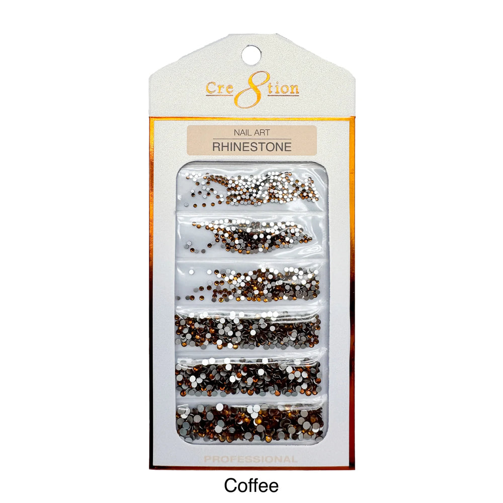 Cre8tion Rhinestone Nail Art - Coffee (Pk: 80 pcs/pack) - SKU 1101-1025