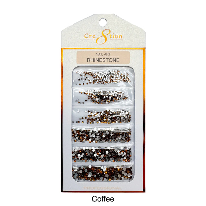 Cre8tion Rhinestone Nail Art - Coffee (Pk: 80 pcs/pack) - SKU 1101-1025