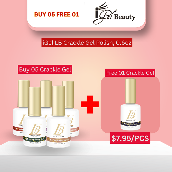 iGel 0.6oz GEL LB Crackle Collection - Buy 5 Free 1