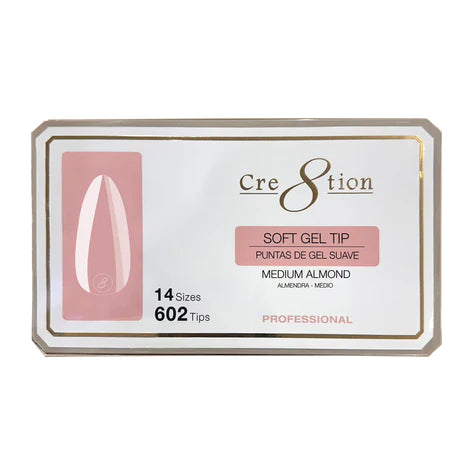 Cre8tion Soft Gel Tip - MEDIUM ALMOND