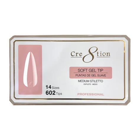 Cre8tion Soft Gel Tip - MEDIUM STILETTO