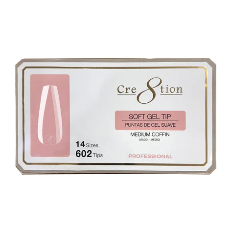 Cre8tion Soft Gel Tip - MEDIUM COFFIN