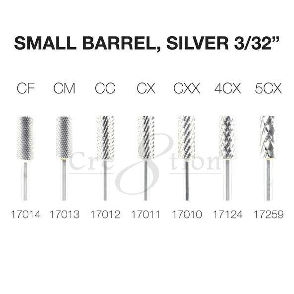 Cre8tion Silver Small Barel 3/32'', CXF, 17725 (PK: 50pcs/box)