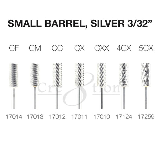 Cre8tion Silver Small Barel 3/32'', CXF, 17725 (PK: 50pcs/box)