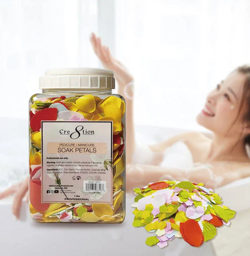 Cre8tion Pedicure/Manicure 1lbs - Soak Petals, Flowers Mix, CASE (Pk: 4 jars/case)