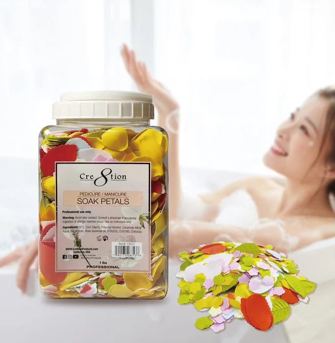 Cre8tion Pedicure/Manicure 1lbs - Soak Petals, Flowers Mix, CASE (Pk: 4 jars/case)