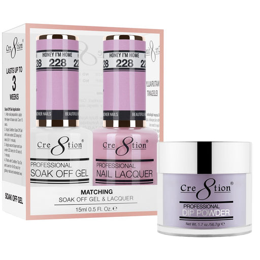 Cre8tion 3in1 Dipping Powder + Gel Polish + Nail Lacquer, 228, Honey I'm Home, 3104-0828 OK0117VD