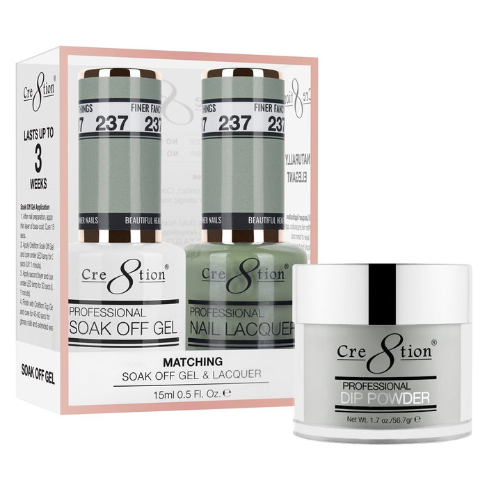 Cre8tion 3in1 Dipping Powder + Gel Polish + Nail Lacquer, 237, Finer Fancy Things, 3104-0837 OK0117VD