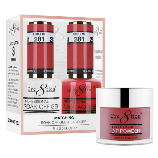 Cre8tion 3in1 Dipping Powder + Gel Polish + Nail Lacquer, 281, Kindle Me, 3104-0881 OK0117VD