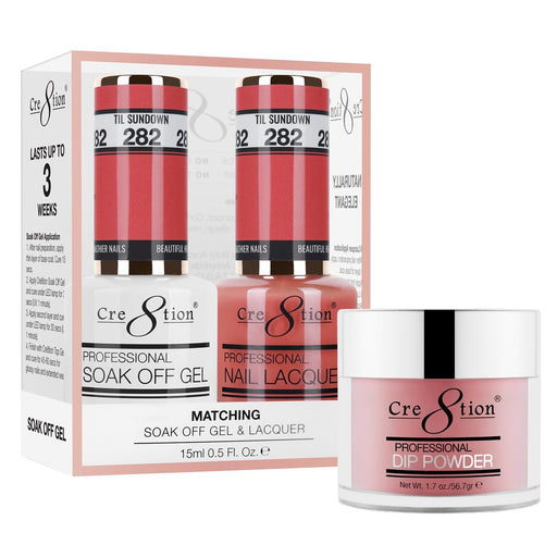 Cre8tion 3in1 Dipping Powder + Gel Polish + Nail Lacquer, 282, Til Sundown, 3104-0882 OK0117VD