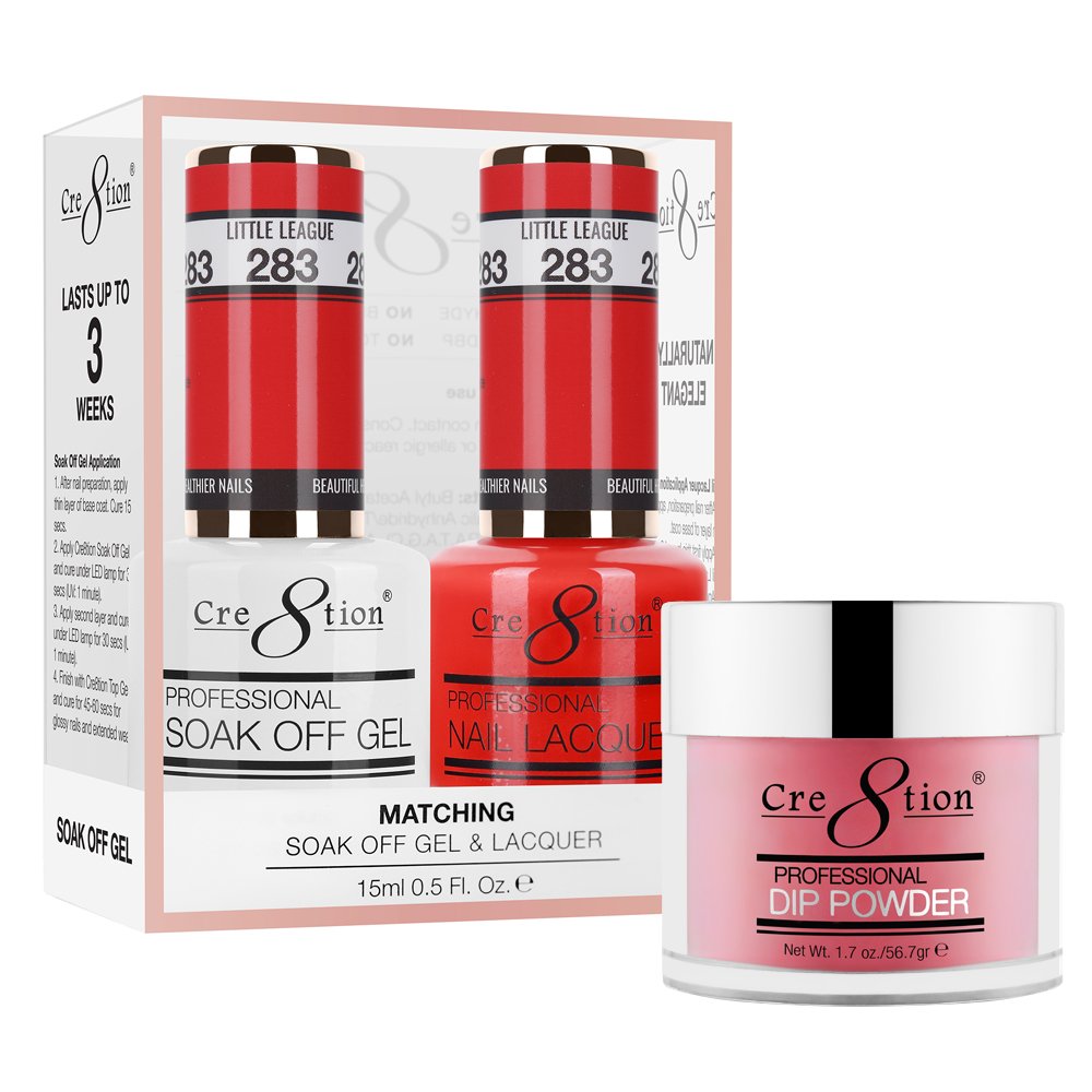 Cre8tion 3in1 Dipping Powder + Gel Polish + Nail Lacquer, 283, Little League, 3104-0883 OK0117VD