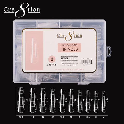 Cre8tion Nail Building - Tip Mold 02 (Pk: 288pcs/box, 100 boxes/case)