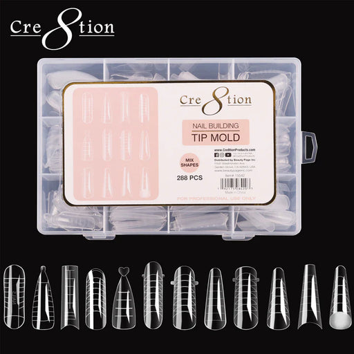 Cre8tion Nail Building - Tip Mold Mix Shape (Pk: 288pcs/box, 100 boxes/case)