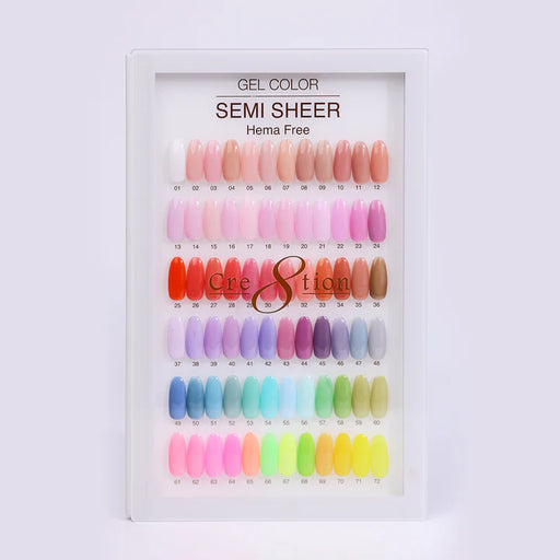 Cre8tion Acrylic Booklet - HEMA SEMI-SHEER (72 colors) Collection