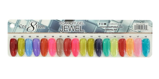 Cre8tion Jewel Gel, Counter Foam Display Color Chart