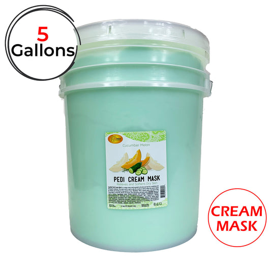 SpaRedi Pedi Cream Mask, Cucumber & Melon, 5Gal, 05360 OK0325MD