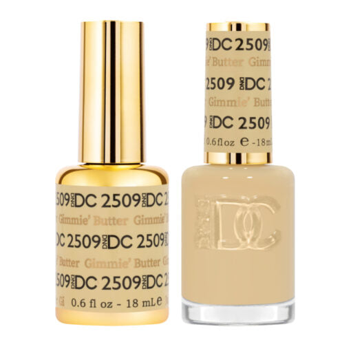 DC Nail Lacquer And Gel Polish, Free Spirit Collection, 2509, Gimmie’ Butter, 0.6oz