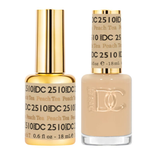 DC Nail Lacquer And Gel Polish, Free Spirit Collection, 2510, Peach Tea, 0.6oz