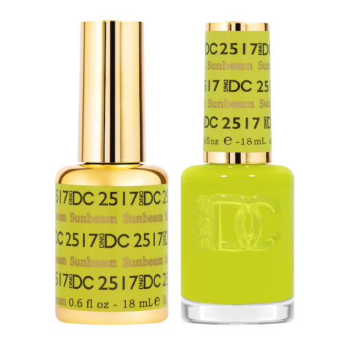 DC Nail Lacquer And Gel Polish, Free Spirit Collection, 2517, Sunbeam, 0.6oz