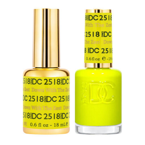 DC Nail Lacquer And Gel Polish, Free Spirit Collection, 2518, Down With The Zest, 0.6oz