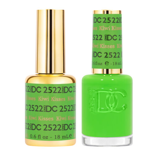 DC Nail Lacquer And Gel Polish, Free Spirit Collection, 2522, Kiwi Kisses, 0.6oz