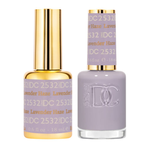 DC Nail Lacquer And Gel Polish, Free Spirit Collection, 2532, Lavender Haze, 0.6oz