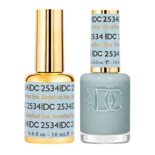 DC Nail Lacquer And Gel Polish, Free Spirit Collection, 2534, Barefoot Sea, 0.6oz