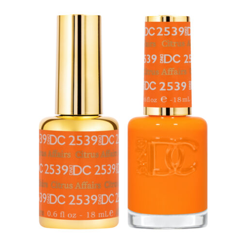 DC Nail Lacquer And Gel Polish, Free Spirit Collection, 2539, Citrus Affairs, 0.6oz