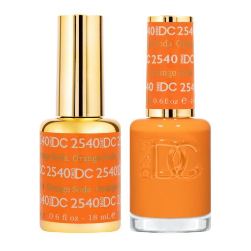 DC Nail Lacquer And Gel Polish, Free Spirit Collection, 2540, Orange Soda, 0.6oz