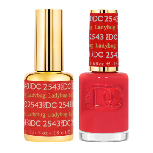 DC Nail Lacquer And Gel Polish, Free Spirit Collection, 2543, Ladybug, 0.6oz