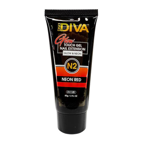 DND Diva 2oz GLOW Touch Gel Collection - N02 Neo Red