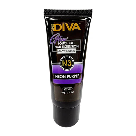 DND Diva 2oz GLOW Touch Gel Collection - N03 Neon Purple