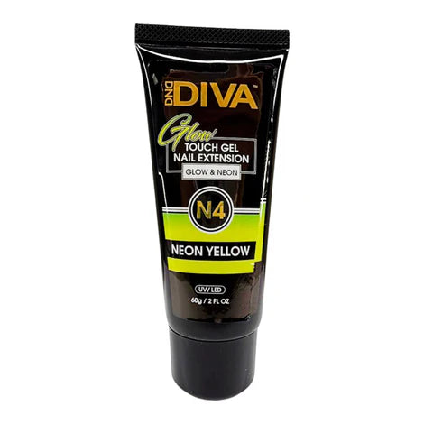 DND Diva 2oz GLOW Touch Gel Collection - N04 Neo Yellow