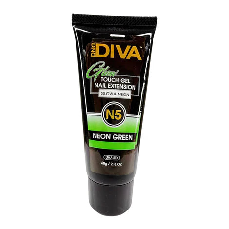 DND Diva 2oz GLOW Touch Gel Collection - N05 Neon Green