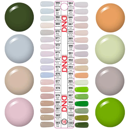 000 DND 0.5oz DUO #16 (From 966 to 1003), Color List Note