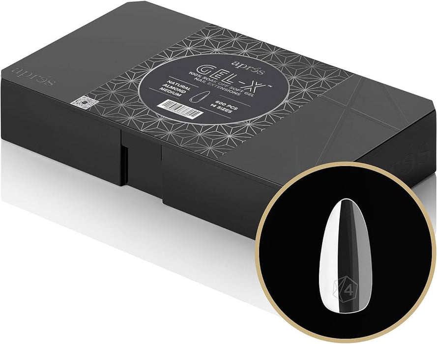 Apres NATURAL Almond Medium, Box of Tips, N-AM (Pk: 5 pcs/box)