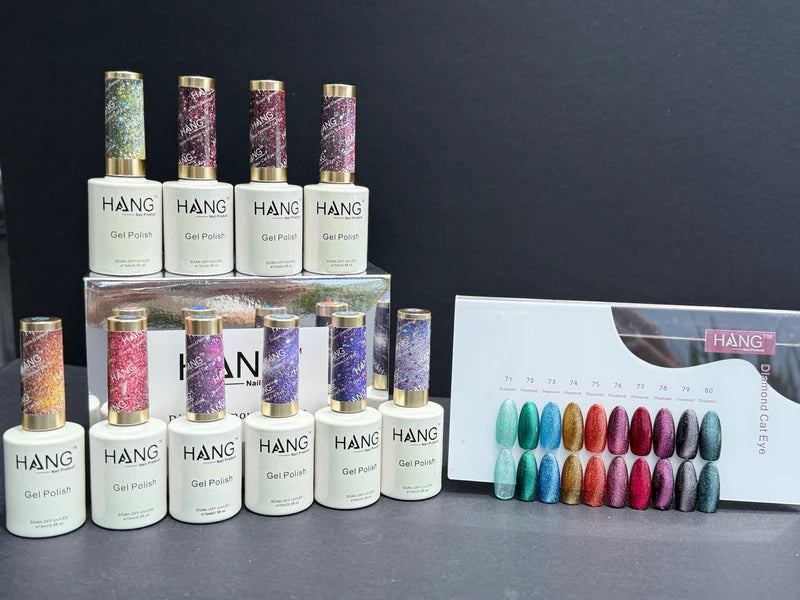 HANG Counter Display Color Chart - Diamond Cat Eye (#71-#80) Collection