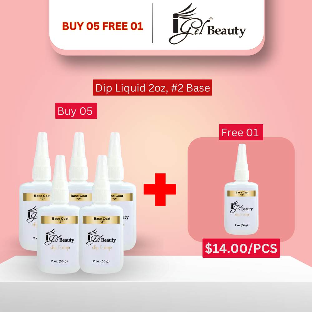 iGel Dip & Dap Foundations, 02, BASE COAT REFILL, 2oz - Buy 5 Free 1