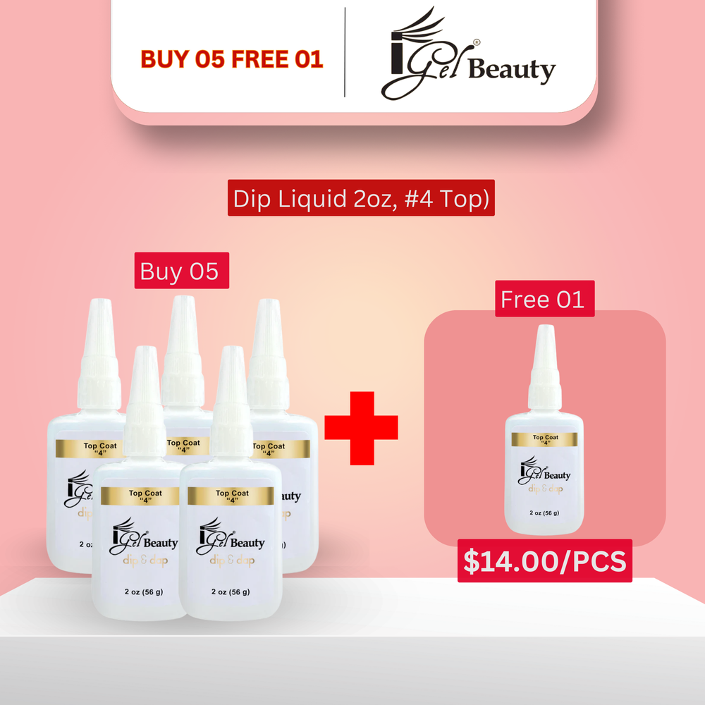 iGel Dip & Dap Foundations, 04, TOP COAT REFILL, 2oz - Buy 5 Free 1