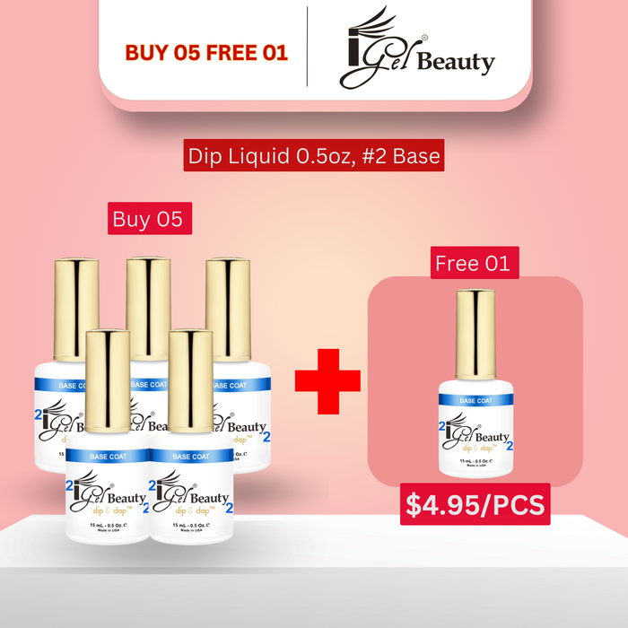 iGel Dip & Dap Foundations, 02, BASE COAT, 0.5oz - Buy 5 Free 1