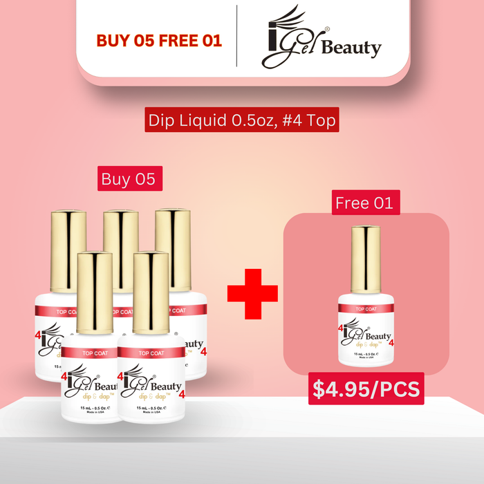 iGel Dip & Dap Foundations, 04, TOP COAT, 0.5oz - Buy 5 Free 1